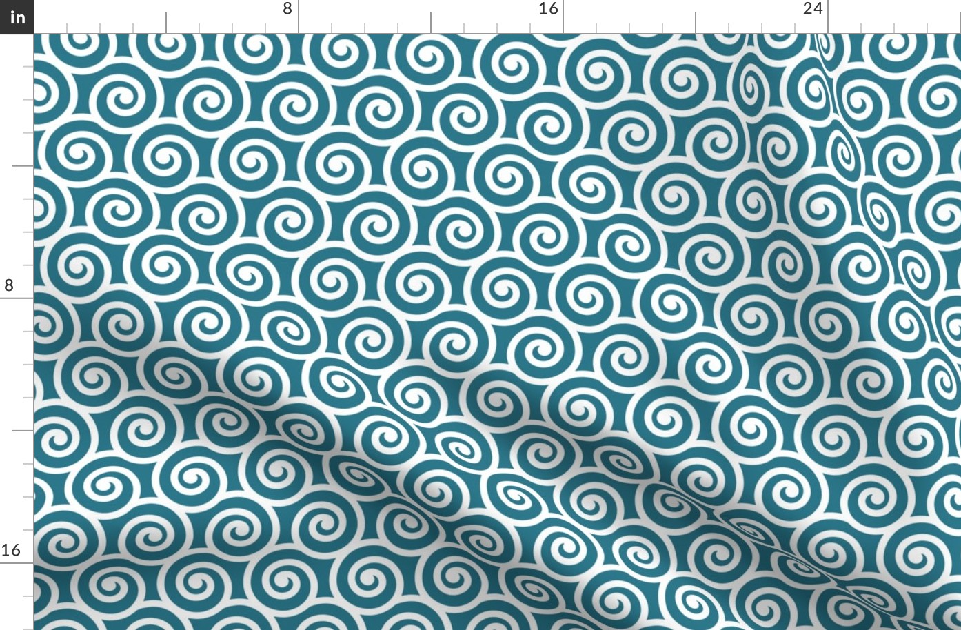 Bold Swirls on DC Turquoise 27768a: Small