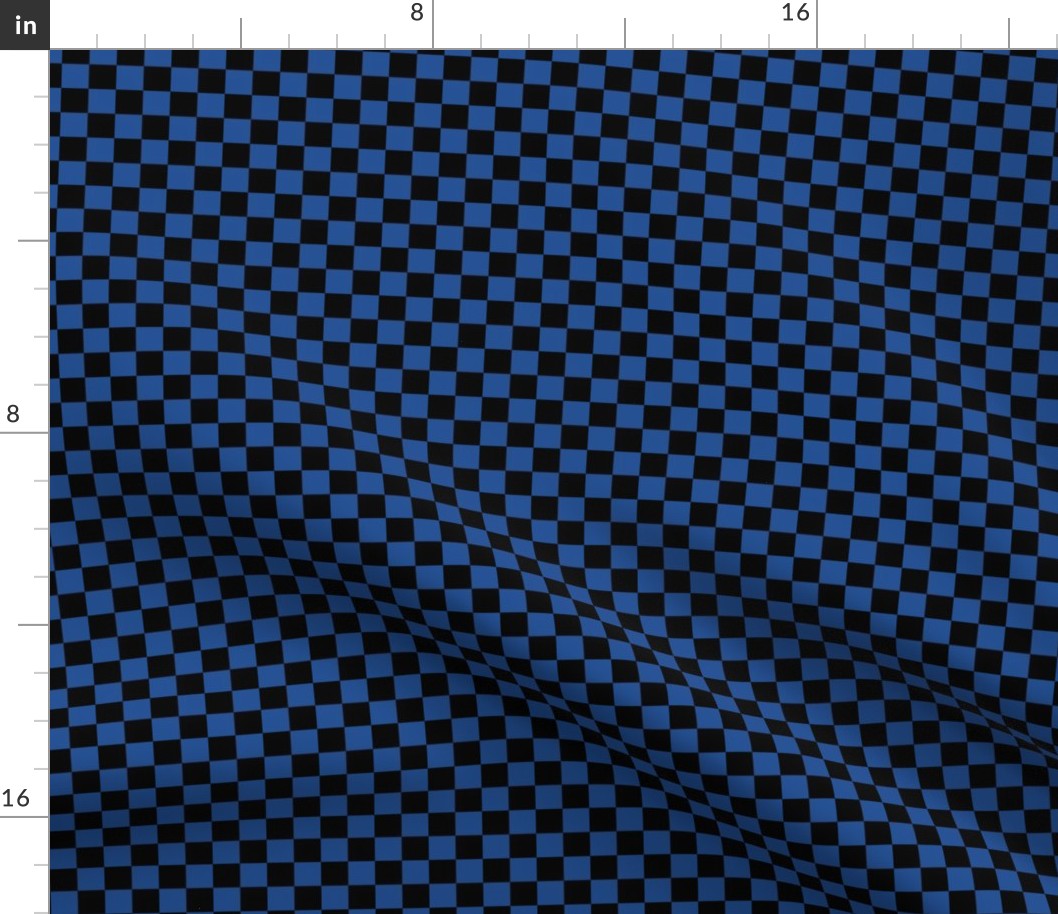 1/2” Classic Checkers, Black and Blue