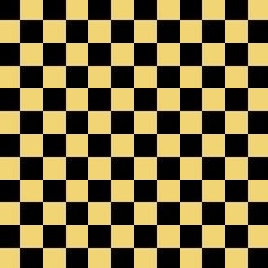 1/2” Classic Checkers, Yellow and Black