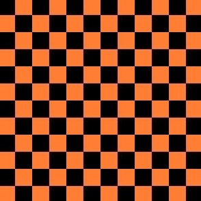1/2” Classic Checkers, Orange and Black