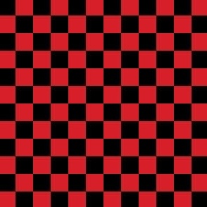 1/2” Classic Checkers, Red and Black