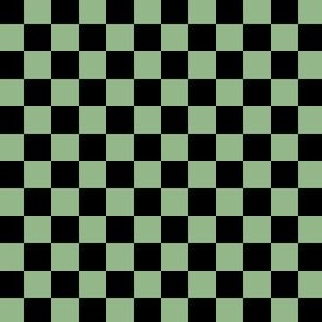 1/2” Classic Checkers, Sage and Black