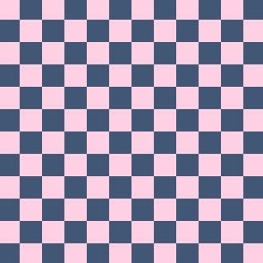 1/2” Classic Checkers Pink and Navy