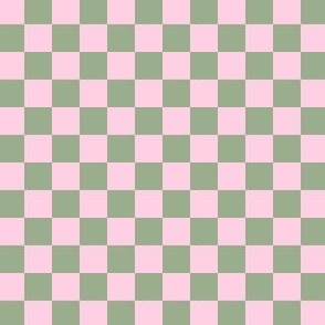 1/2” Classic Checkers, Pink and Sage Green