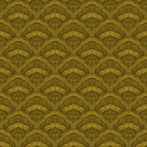 Gold scallop pattern with dotted accents