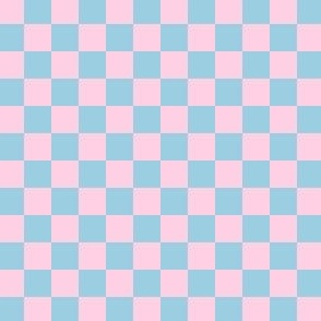 1/2” Classic Checkers, Baby Blue and Pink