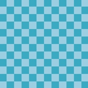 1/2” Classic Checkers, Baby Blue and Cyan Blue