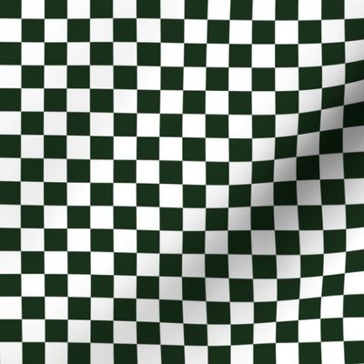 1/2” Classic Checkers, Dark Green and White