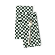 1/2” Classic Checkers, Dark Green and White