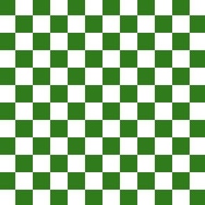 1/2” Classic Checkers, Grass Green and White