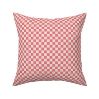 1/2” Classic Checkers, Coral Pink and Beige