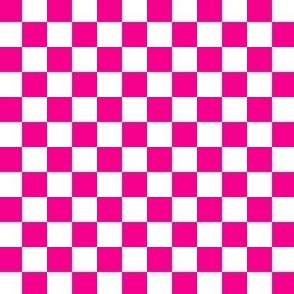 1/2” Classic Checkers, Hot Pink and White