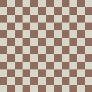 1/2” Classic Checkers, Cocoa and Taupe
