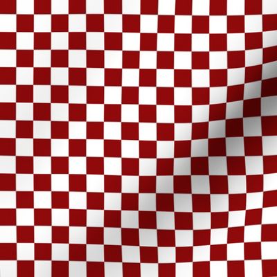 1/2” Classic Checkers, Crimson and White