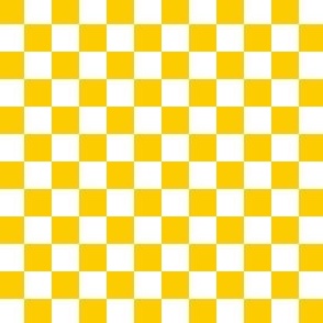 1/2” Classic Checkers, Dandelion Yellow and White