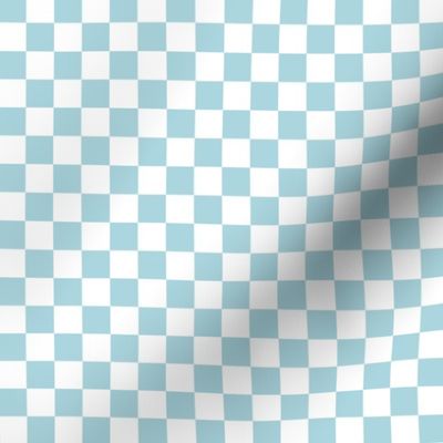 1/2” Classic Checkers, Baby Blue and White