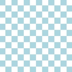 1/2” Classic Checkers, Baby Blue and White