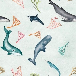 104 - 187 Sea and whale -Print