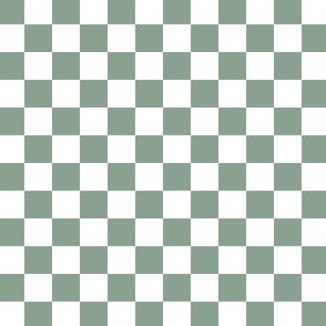 1/2” Classic Checkers, Succulent Green and White