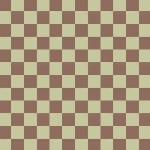 1/2” Classic Checkers, Pistachio and Cocoa