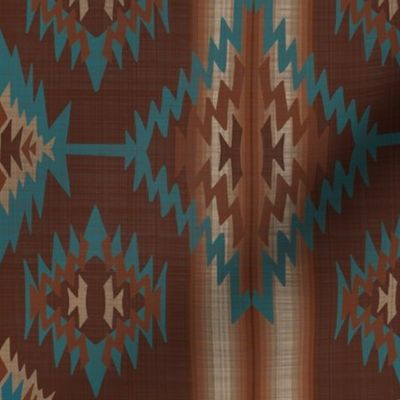 American Tribal sarape print Brown