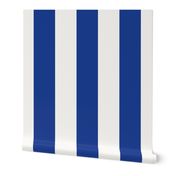 Cabana summer stripes cobalt blue and white - large scale