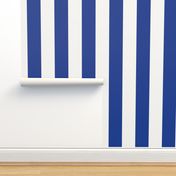 Cabana summer stripes cobalt blue and white - large scale