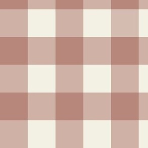 1.5" Gingham: Med Ashes of Roses Gingham Check, Clay Rose Buffalo Plaid, Buffalo Check