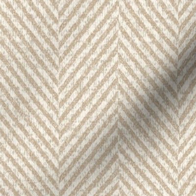 Narrow Tweed Herringbone Woollen Cloth Chevron Neutral Palette