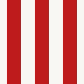 Cabana summer stripes red and white - large scale