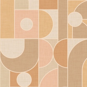 Abstract geometric shapes - neutral colors XL