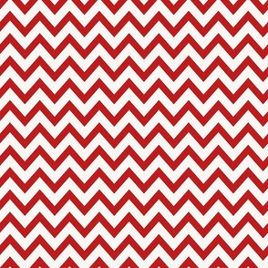 Red and white chevron stripes - medium scale