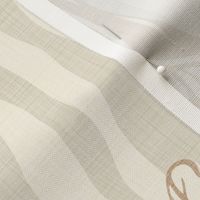 Zebra Gingko - Large -  Light Neutral - Linen Texture, brown, tan, cream, grey