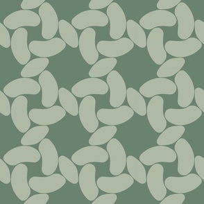 Minimalist Chunky Knit - Green - Small Size - Squiggle and Blobs Aesthetic