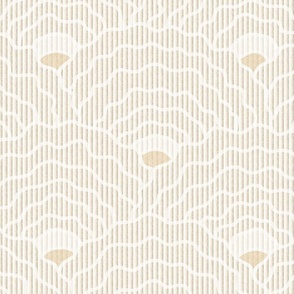 Rippled Scallops Corduroy Faux Texture