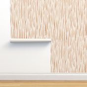 Warm minimalism vertical organic lines. Brown and beige. Handdrawn inking.