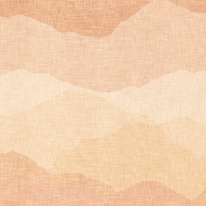 Warm Minimalist Abstract Mountain Landscape in earth tones