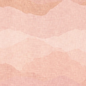 Warm Minimalist Abstract Mountain Landscape in pink tones