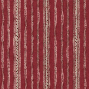 Burlap Hill Tribe Stripes Red