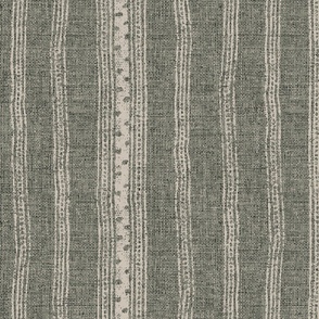 Burlap Hill tribe Large Stripes cool green