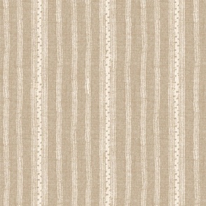 Burlap Hill Tribe stripes camel and cream