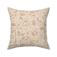 (M) Elegance Abstract Floral in Earthy Beige/ Soft Pink