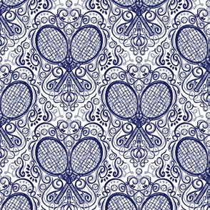 Tennis Rococo Medium Scale Blue