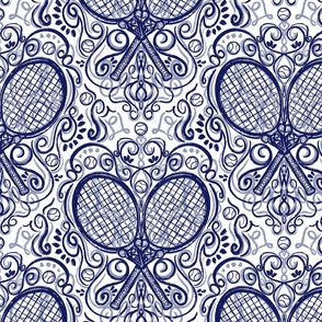 Tennis Rococo Large Scale Blue