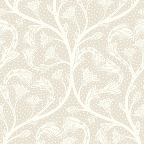 (L) victorian hidden dandelion hearts wedding directional version cream