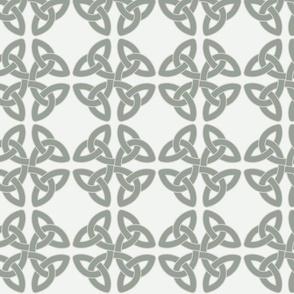 Celtic Knot Symbol Sage Green & White