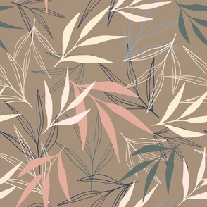 Leaves pink brown-03