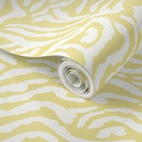 Boho Beach Ocean Swirl -Lemon Yellow White Rustic Handpainted Abstract Coas