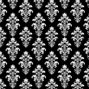 Elegant Fleur-de-Lis Damask Pattern