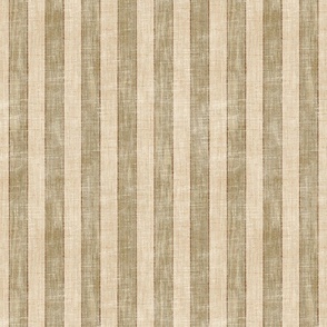 Rustic Awning Stripe - 1" stripes - dark sage and sand 